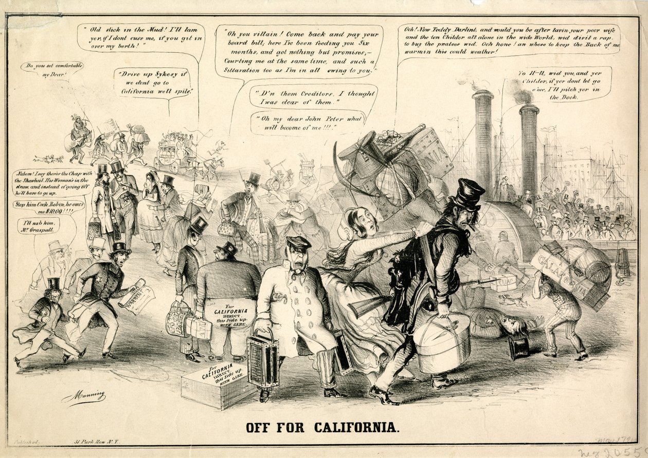 Off For California, 1849 autorstwa Manning