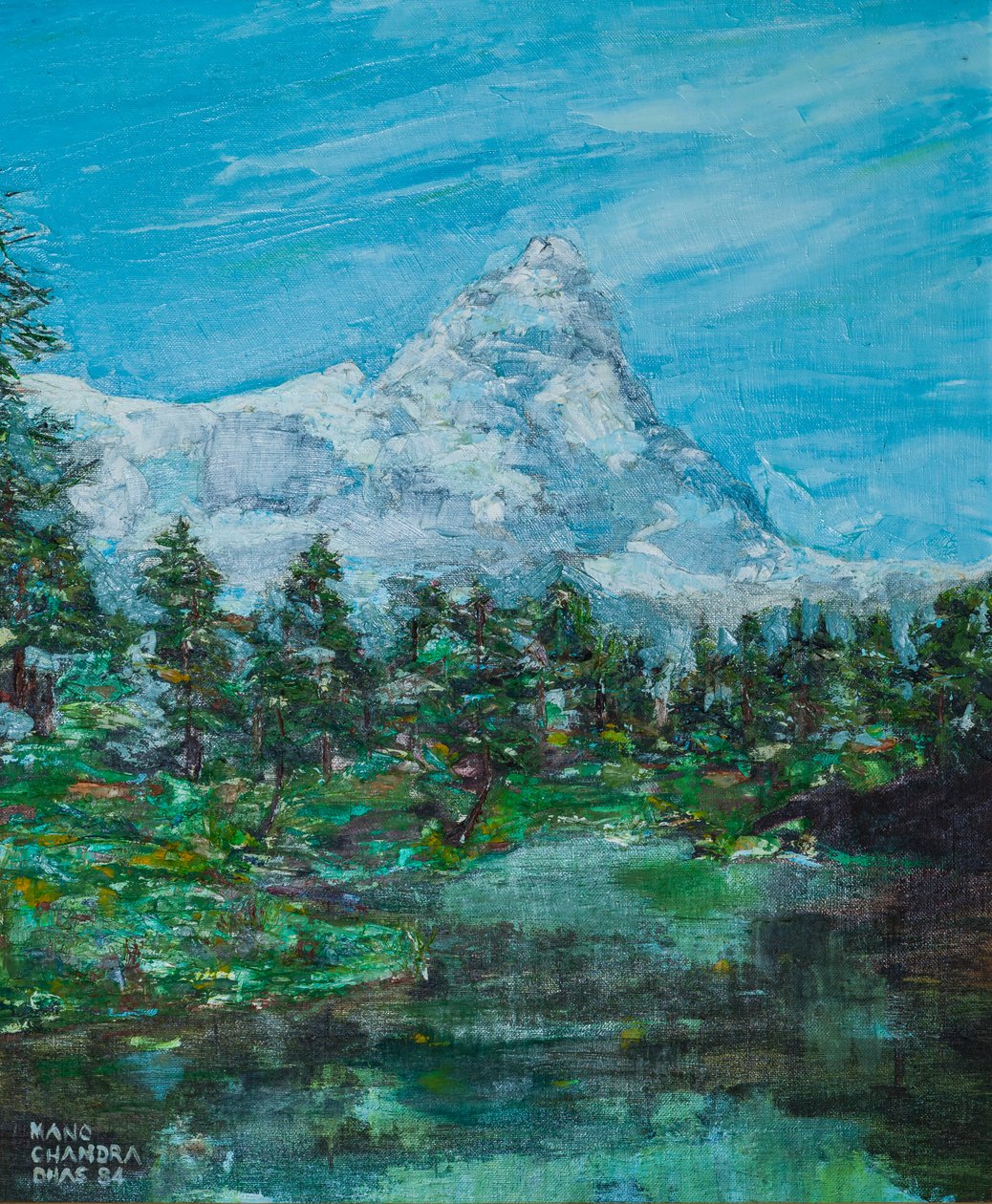 Mont Blanc czy Monte Bianco od strony włoskiej autorstwa Mano Chandra Dhas