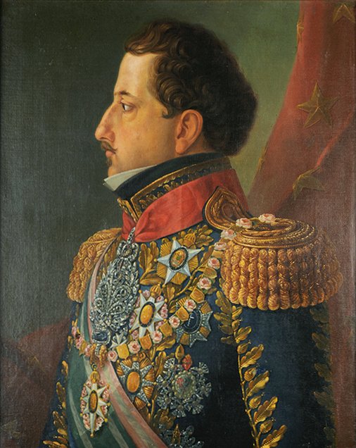 Portret Pedro I Brazylii autorstwa Manuel Araújo de Porto Alegre