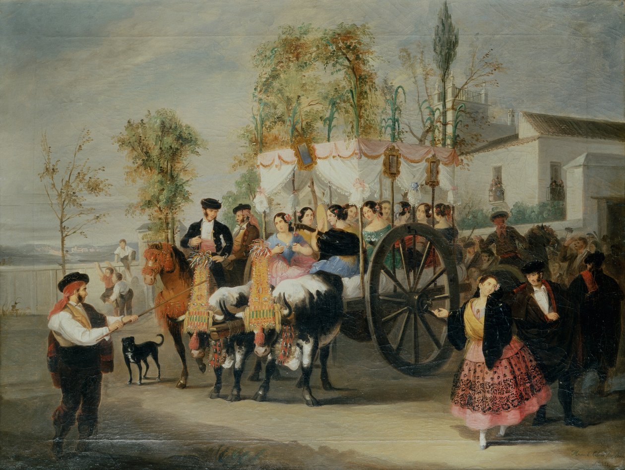 Procesja (olej na płótnie) autorstwa Manuel Cabral y Aguado Bejarano