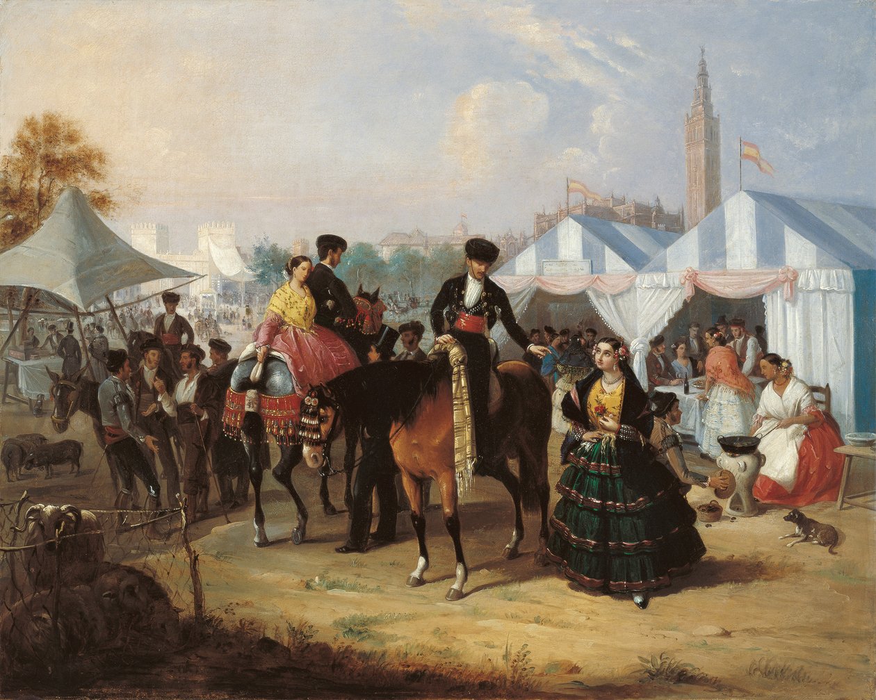 Na targach w Sewilli autorstwa Manuel Cabral y Aguado Bejarano