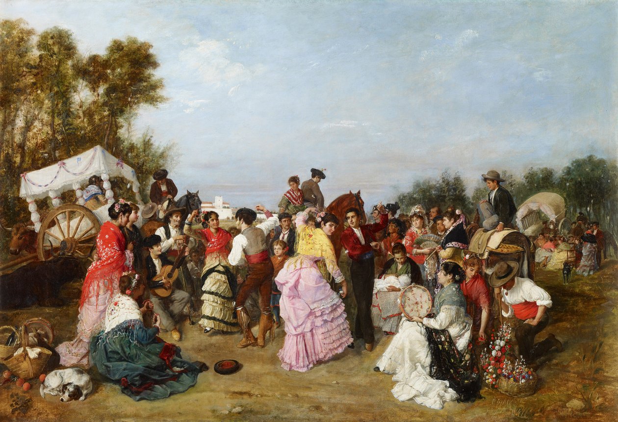 Na pielgrzymce Torrijos autorstwa Manuel Cabral y Aguado Bejarano