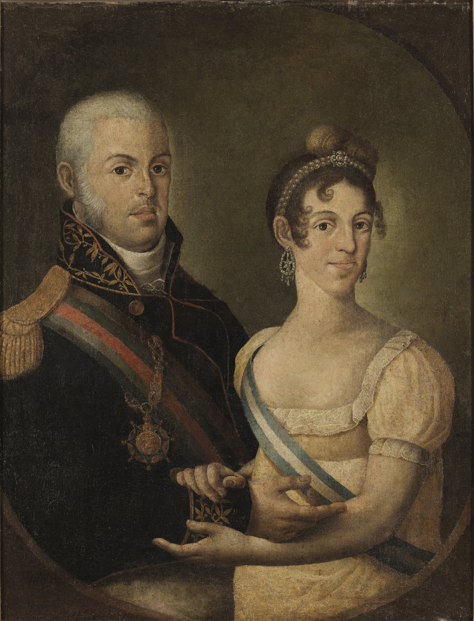 Portret Jana VI Portugalii i Charlotte Joaquiny z Hiszpanii autorstwa Manuel Dias de Oliveira