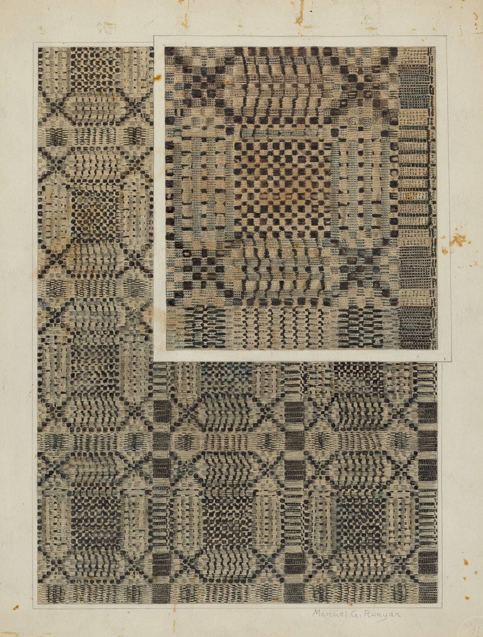 Tkana narzuta, ok. 1938. autorstwa Manuel G. Runyan