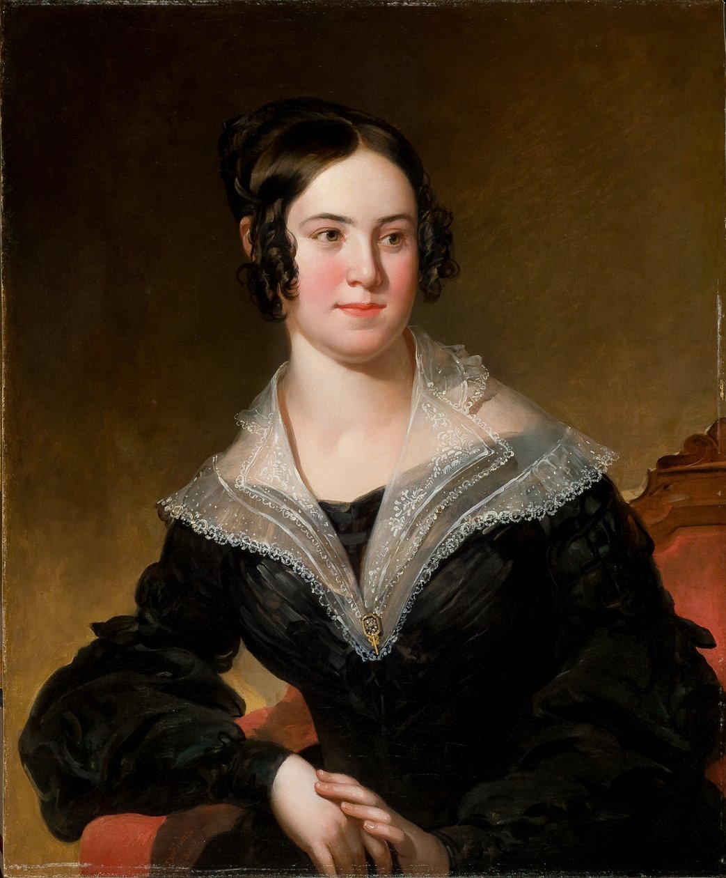 Portret damy 1840 (olej na płótnie) autorstwa Manuel Joachim de Franca