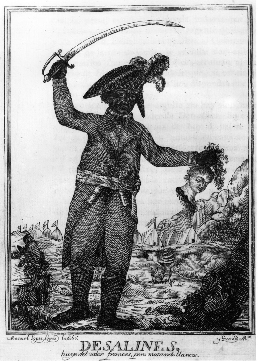 Jean Jacques Dessalines, przywódca rewolucji haitańskiej, 1806. autorstwa Manuel Lopez