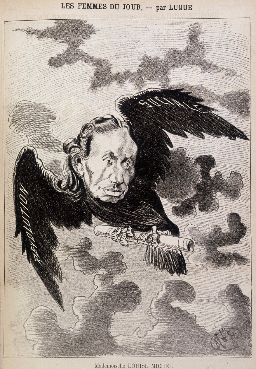 Kreskówka Louise Michel w kruku autorstwa Luque autorstwa Manuel Luque