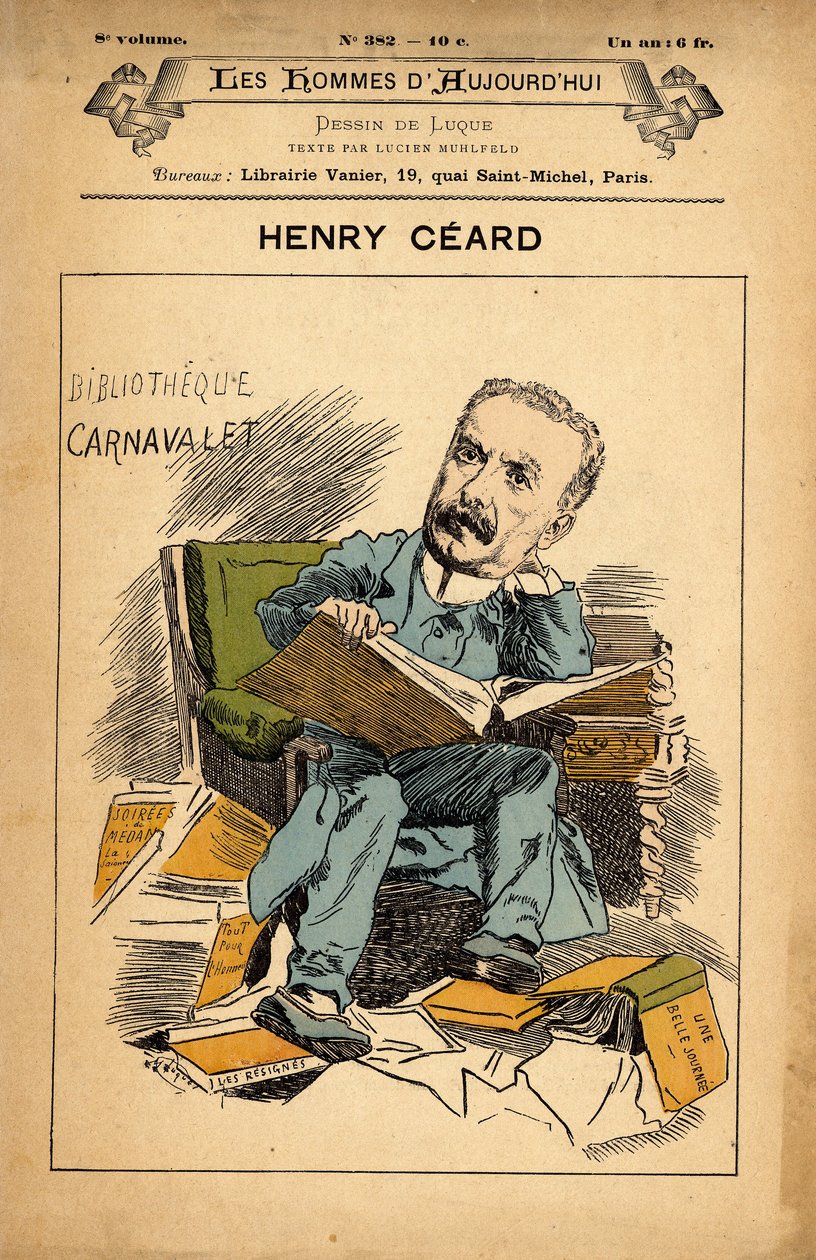 Okładka The Men of Today, nr 382, ​​ilustracja Manuel Luque (1854-1919): Carnavalet - Ceard Henry (1851-1924) autorstwa Manuel Luque
