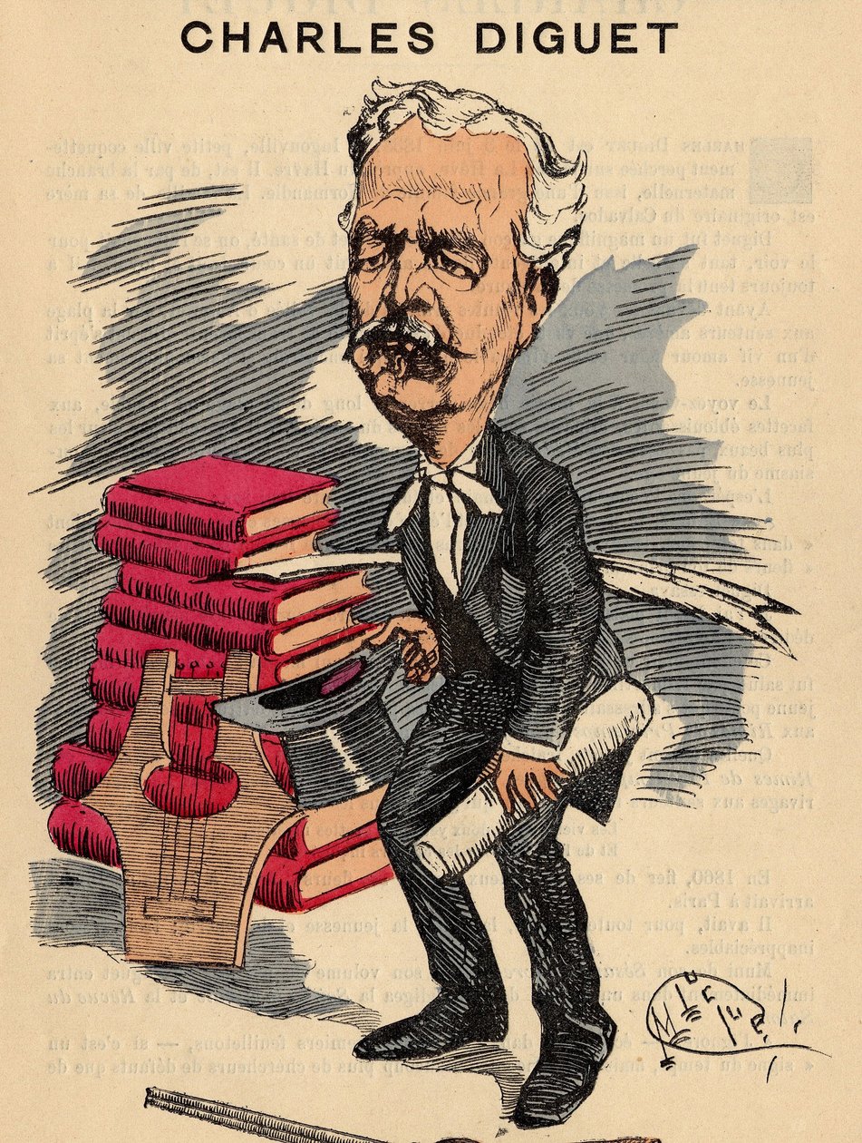 Okładka The Men of Today, numer 393, ilustracja Manuel Luque (1854-1919): Literatura, Lyre - Diget Charles (1836-1909) autorstwa Manuel Luque