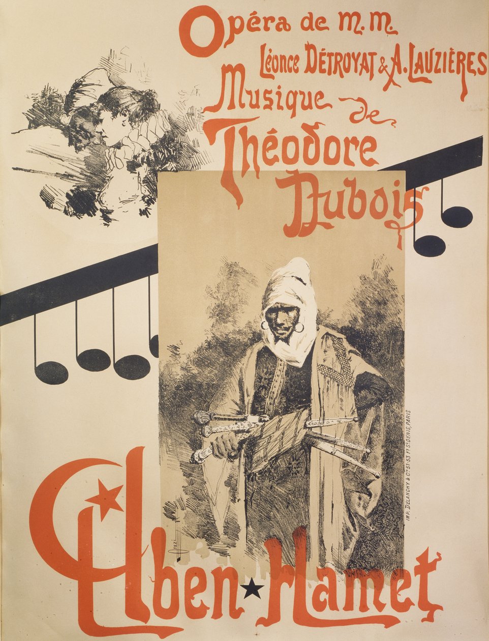Plakat do opery Abena Hameta autorstwa Manuel Orazi