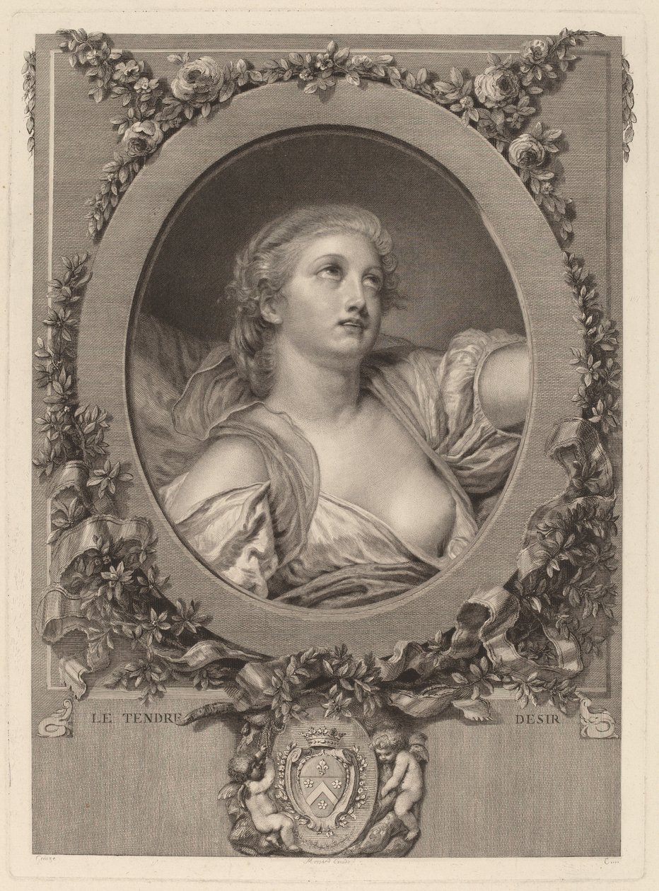 Czułe pragnienie autorstwa Manuel Salvador Carmona after Jean Baptiste Greuze