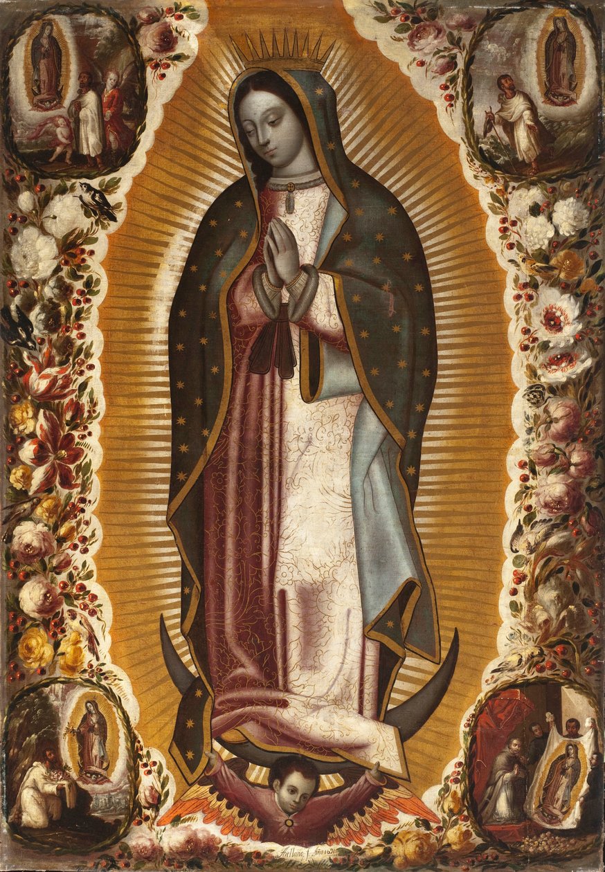 Dziewica z Guadalupe (Virgen de Guadalupe) autorstwa Manuel de Arellano