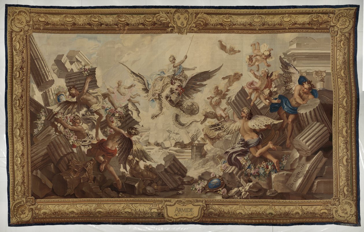 Zniszczenie Pałacu Armidy autorstwa Manufacture Royale des Gobelins