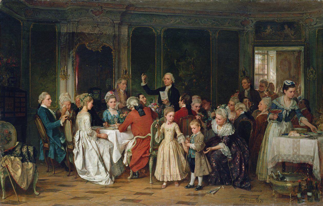 Toast za pannę młodą, 1870 autorstwa Marc Louis Benjamin Vautier