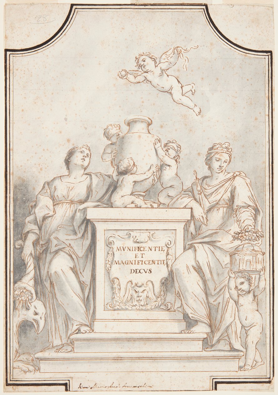 Projekt obrazu monochromatycznego, kościół Corpus Domini, Bolonia, Włochy autorstwa Marc Antonio Franceschini