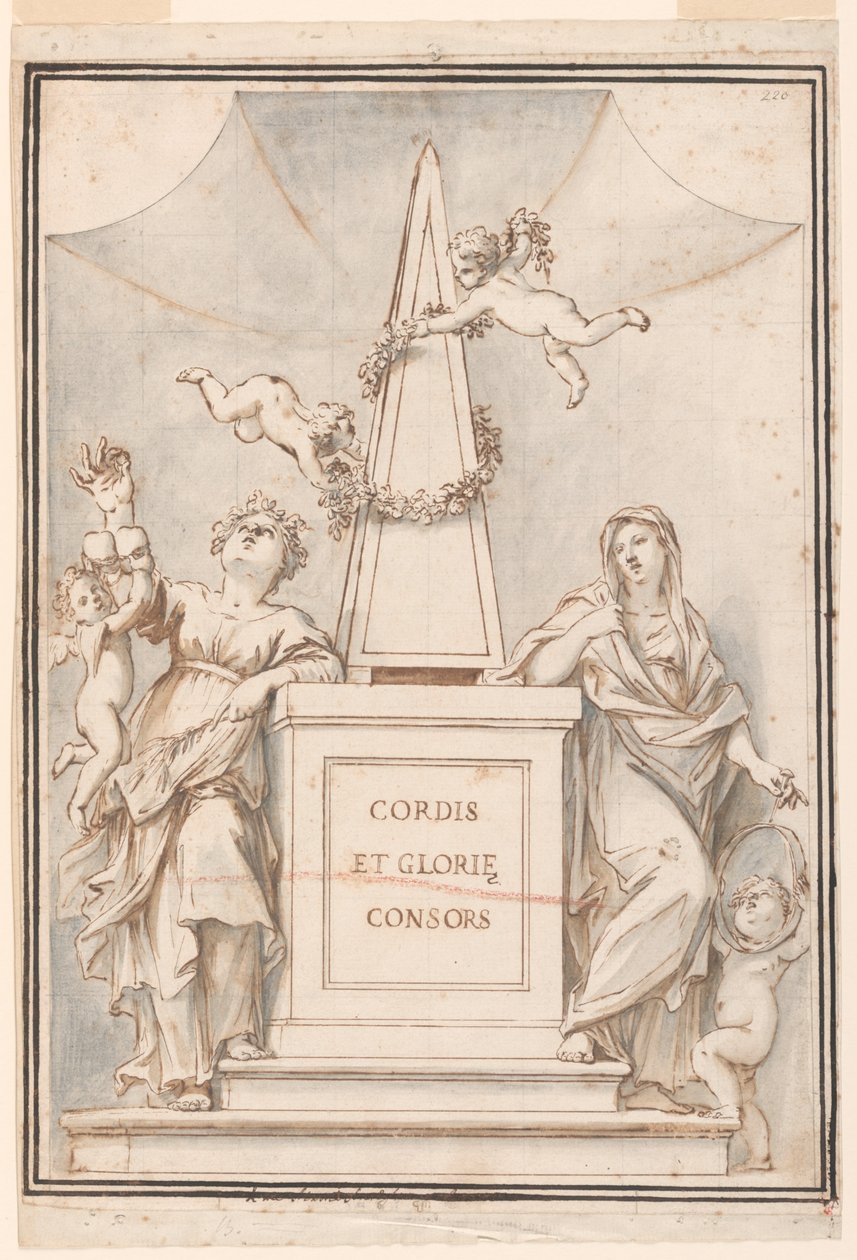Projekt obrazu monochromatycznego, kościół Corpus Domini, Bolonia, Włochy autorstwa Marc Antonio Franceschini
