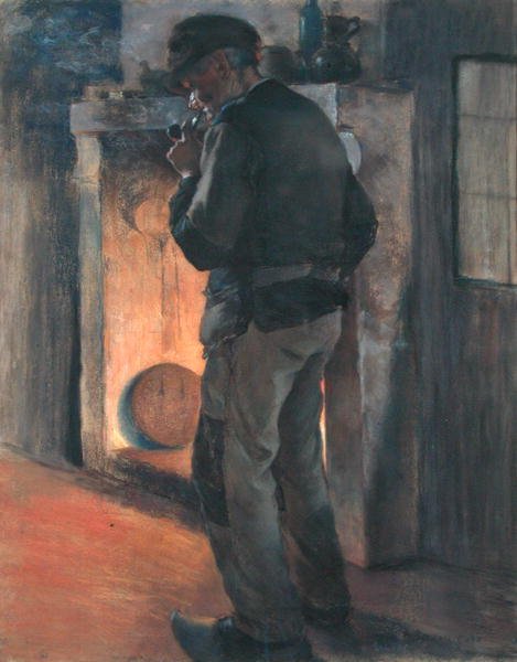 Stary Chłop (pastel na papierze na płótnie) autorstwa Marc Aurele de Roy Suzor Cote