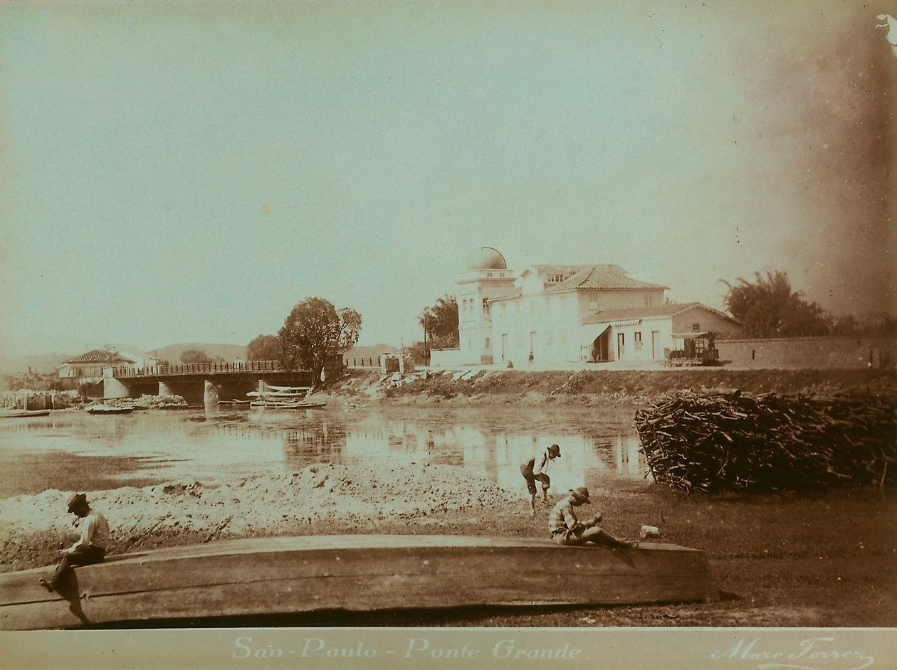 Ponte Grande w San Paolo, z albumu Rio (zdjęcie czarno-białe) autorstwa Marc Ferrez