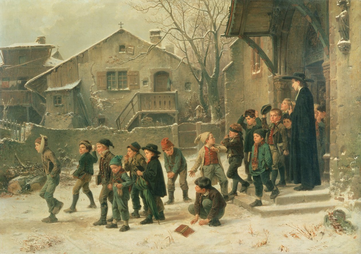 Po zajęciach, 1859 autorstwa Marc Louis Benjamin Vautier
