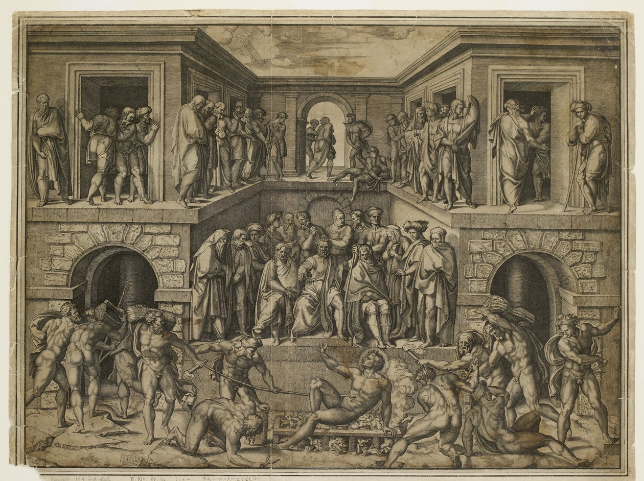 Męczeństwo św. 1525 autorstwa Marcantonio Raimondi