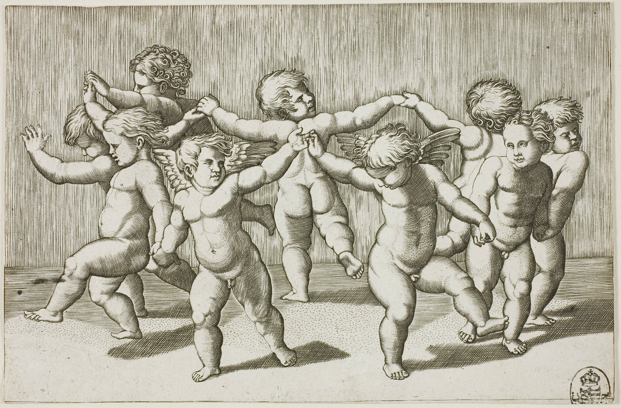 Taniec Kupidynów autorstwa Marcantonio Raimondi
