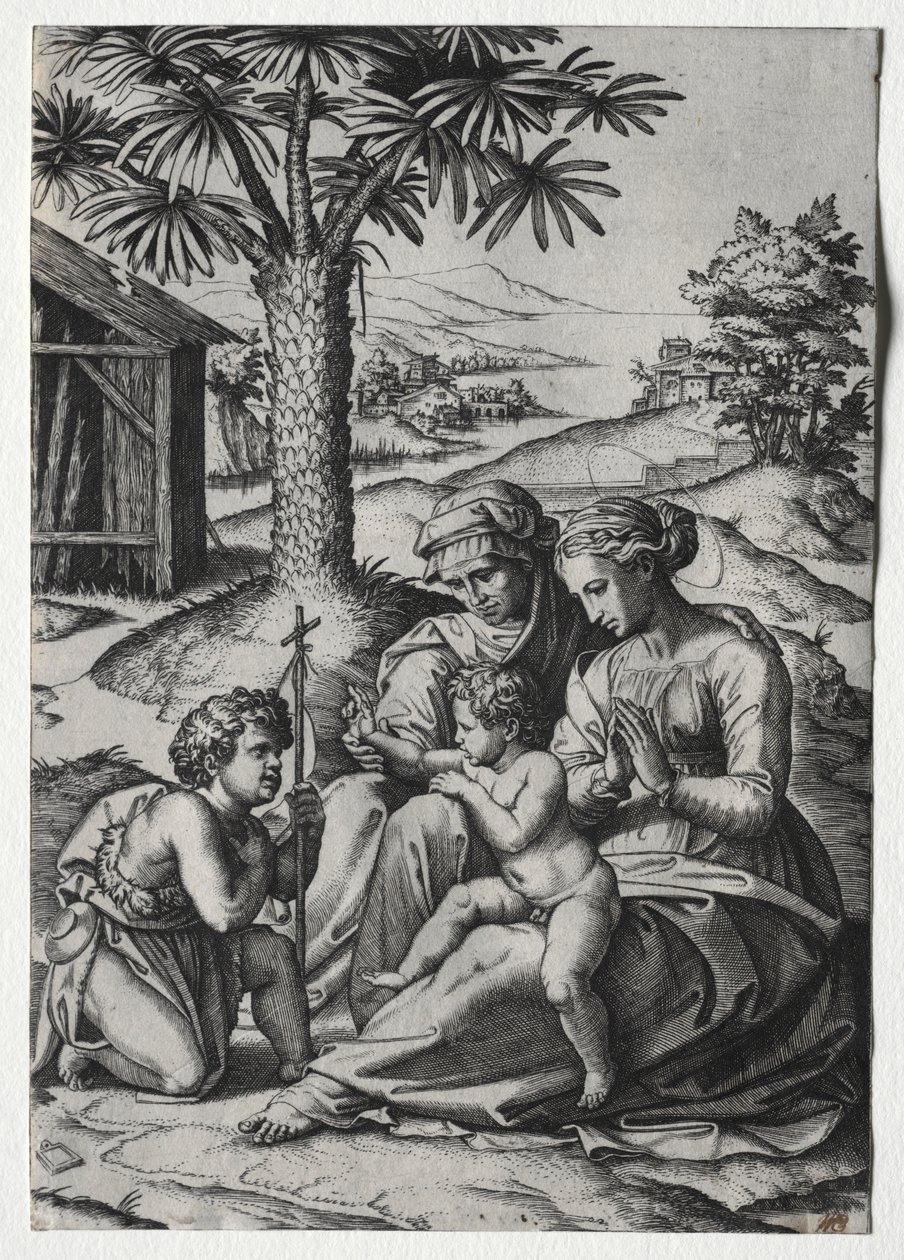 Madonna z Palmy autorstwa Marcantonio Raimondi
