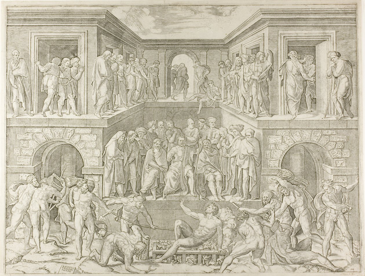 Męczeństwo św. Wawrzyńca autorstwa Marcantonio Raimondi