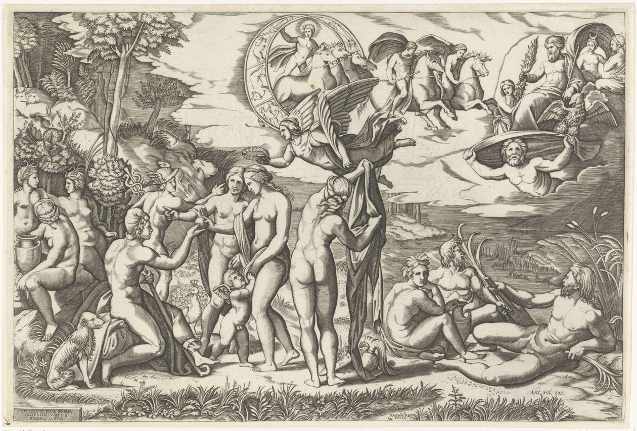 Wyrok Paryża autorstwa Marcantonio Raimondi