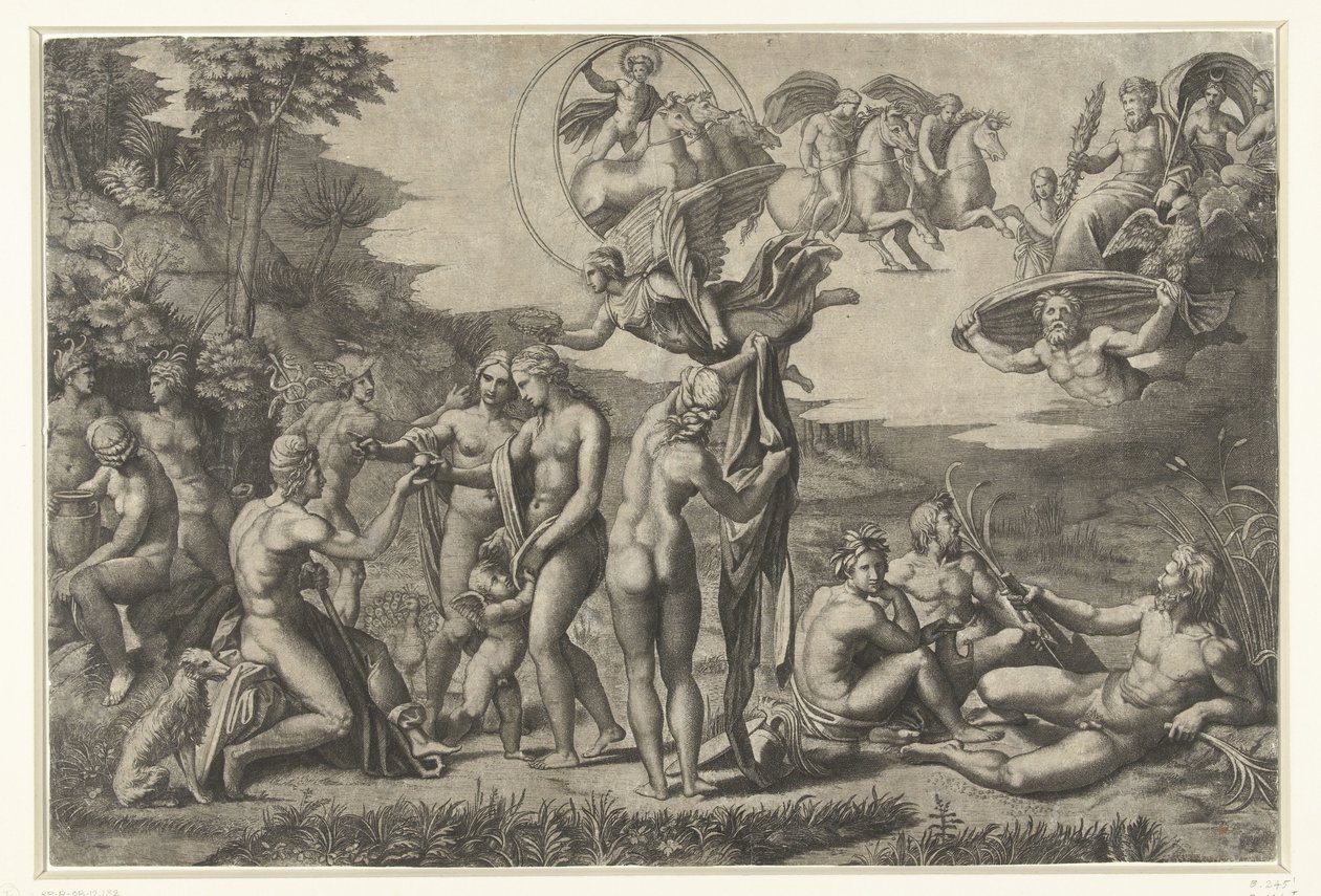 Wyrok Paryża autorstwa Marcantonio Raimondi