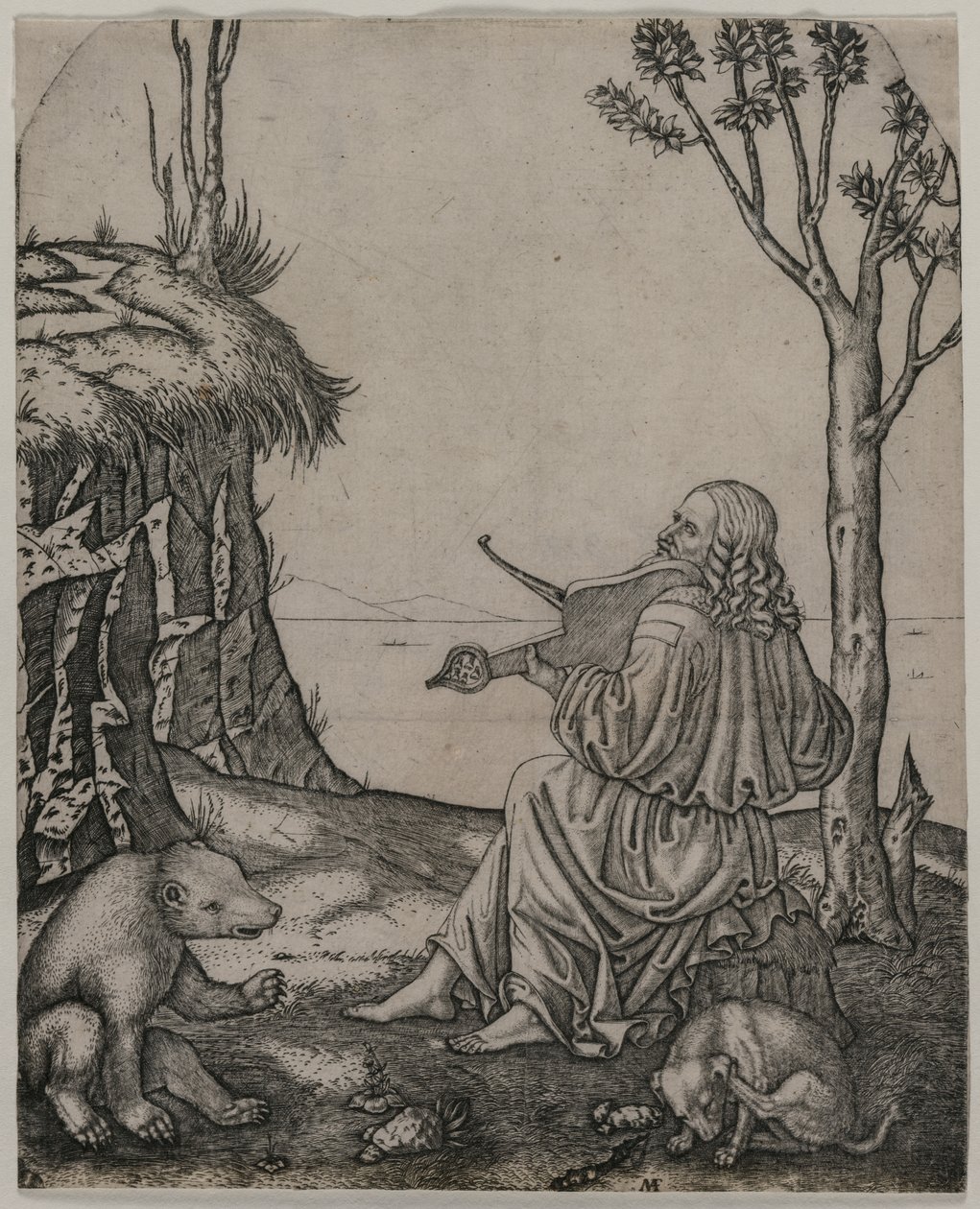 Orfeusz oczarowuje zwierzęta autorstwa Marcantonio Raimondi