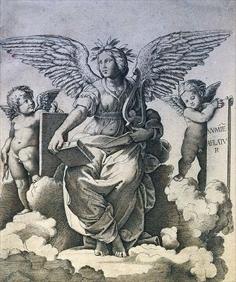 Poezja, ok. 1515 (grafika) autorstwa Marcantonio Raimondi