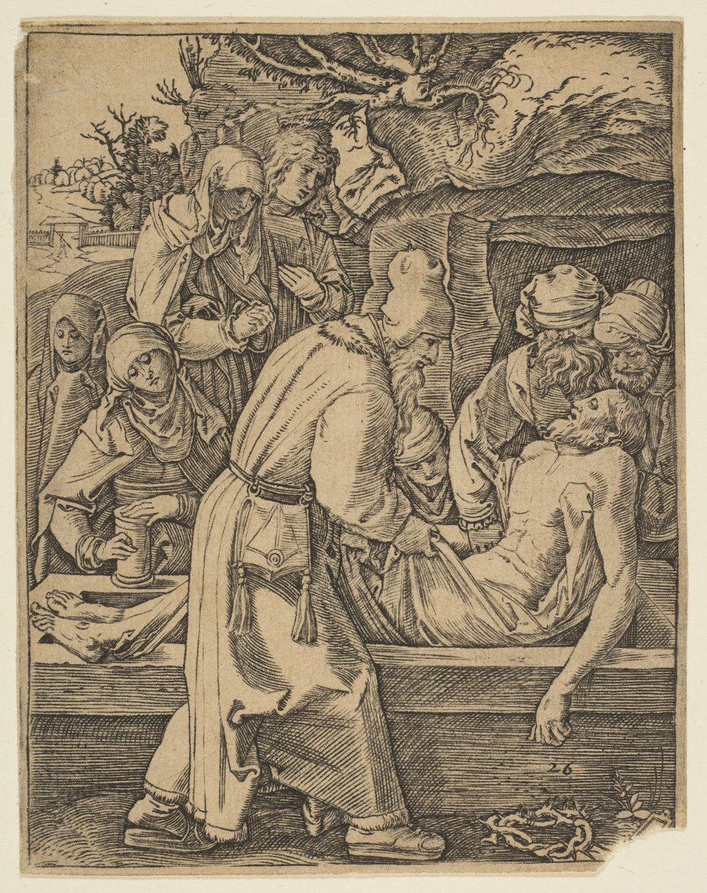 Oświadczenie, z The Small Passion copy.n.d. autorstwa Marcantonio Raimondi