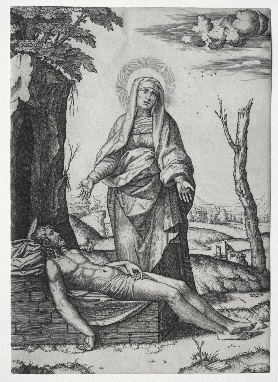 Pieta autorstwa Marcantonio Raimondi