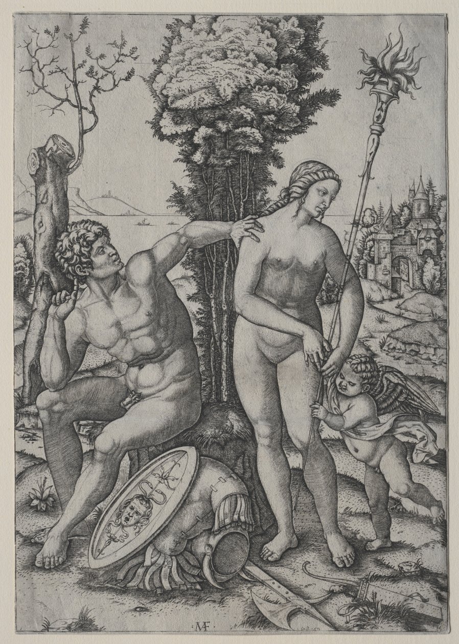 Wenus, Mars i Kupidyn autorstwa Marcantonio Raimondi