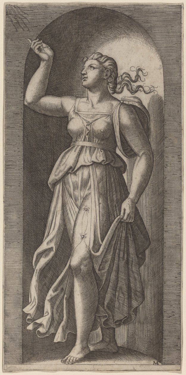Wiara autorstwa Marcantonio Raimondi after Raphael
