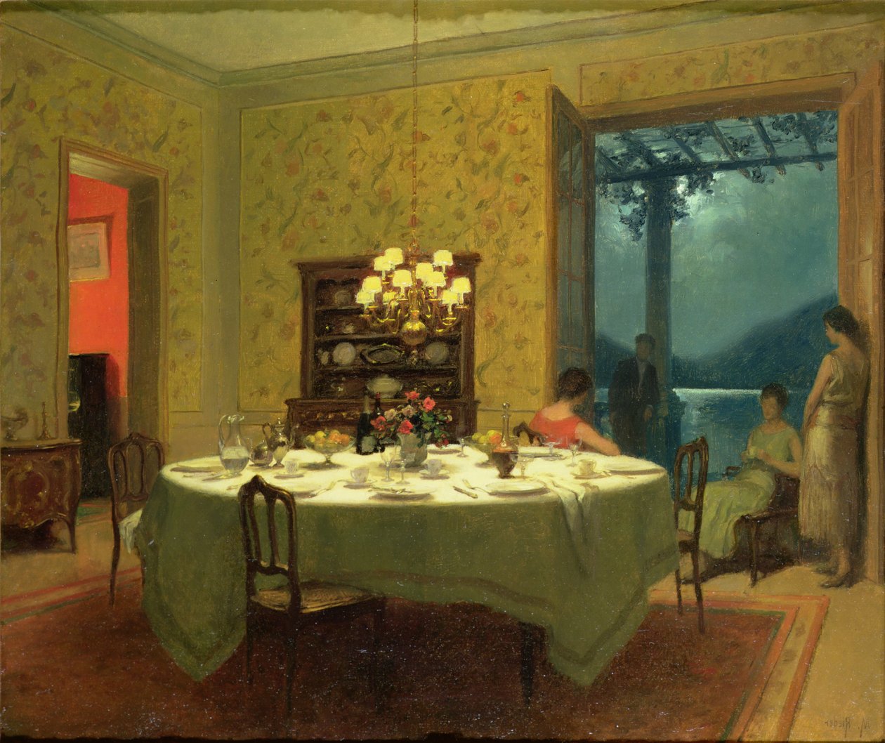 Wnętrze ze stolikiem do herbaty autorstwa Marcel Rieder