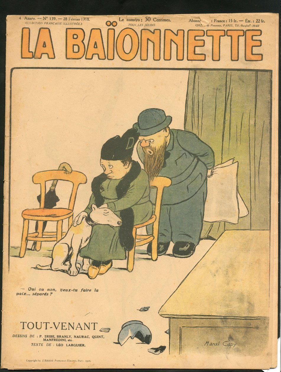 Okładka „La Baionnette”, Satyryczne i Kolory autorstwa Marcel Amable O.L. Capy