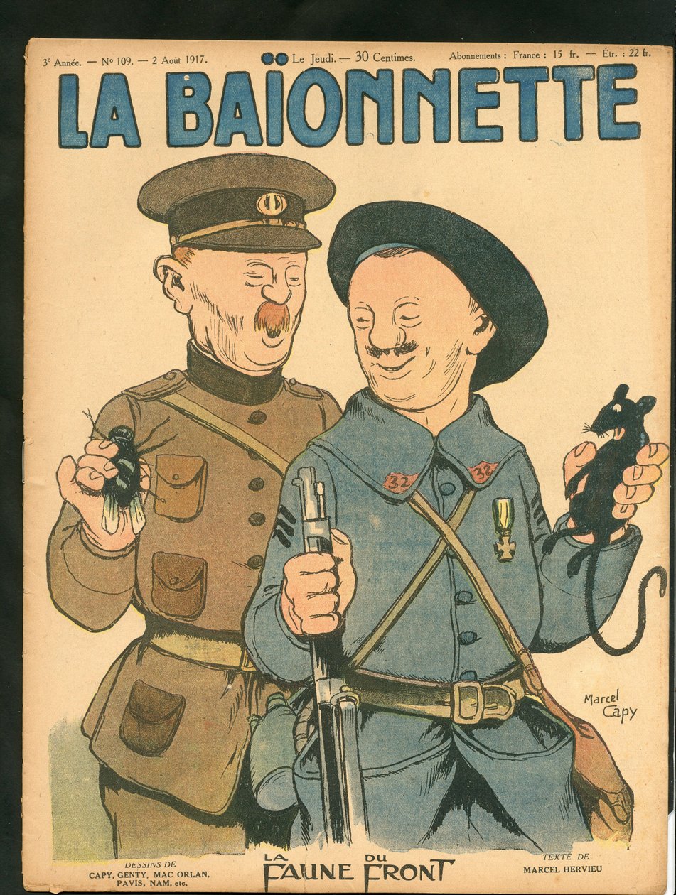 Okładka „La Baionnette”, Satyryczna w kolorach autorstwa Marcel Amable O.L. Capy