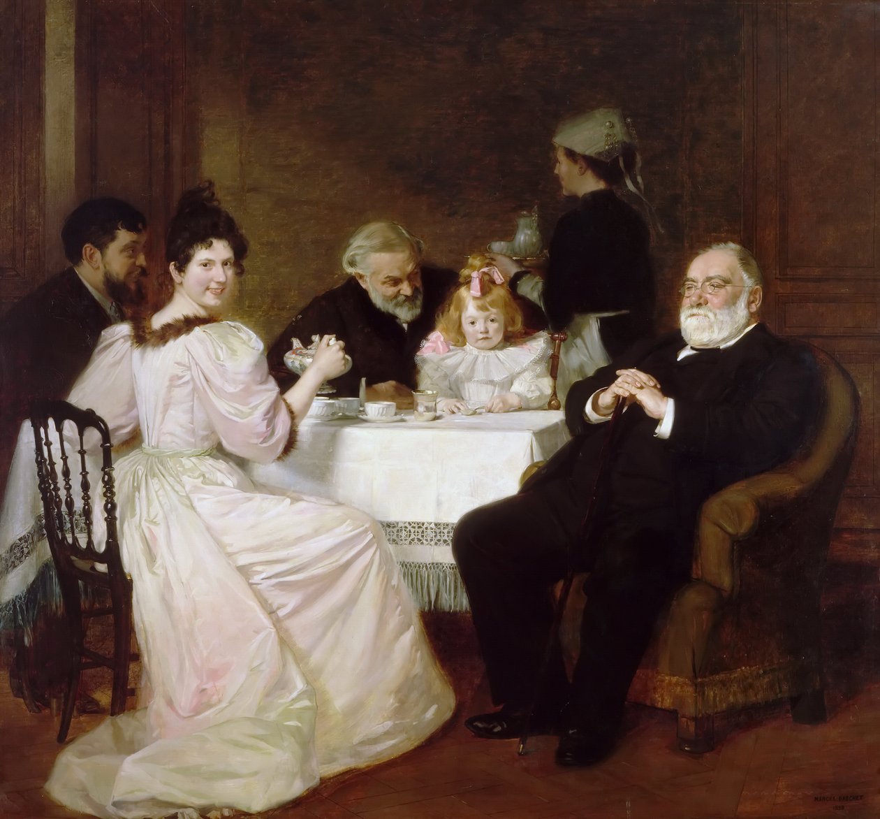 Zjazd rodzinny w domu Madame Adolphe Brisson autorstwa Marcel Andre Baschet