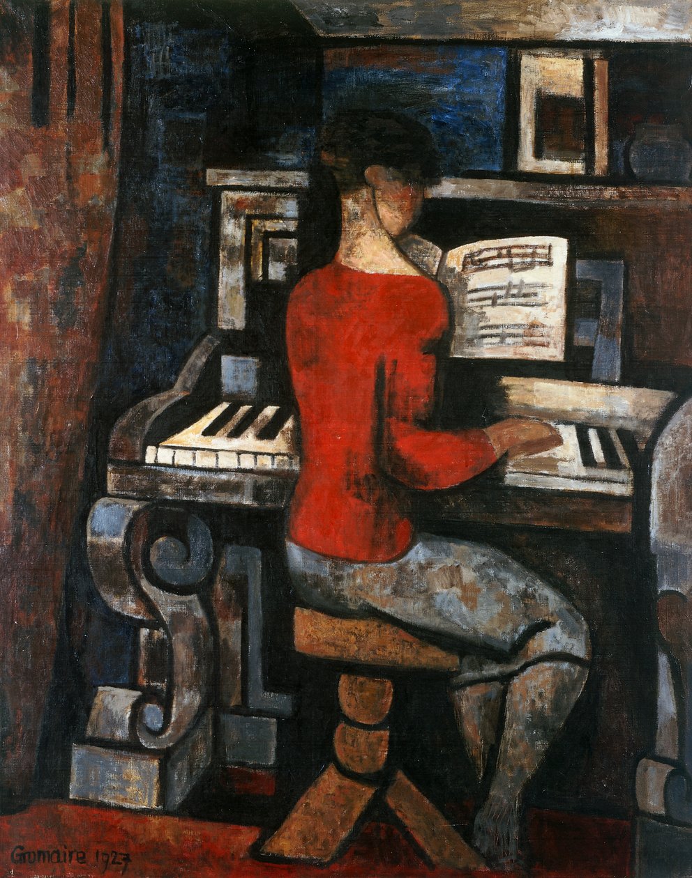 Pianista autorstwa Marcel Gromaire