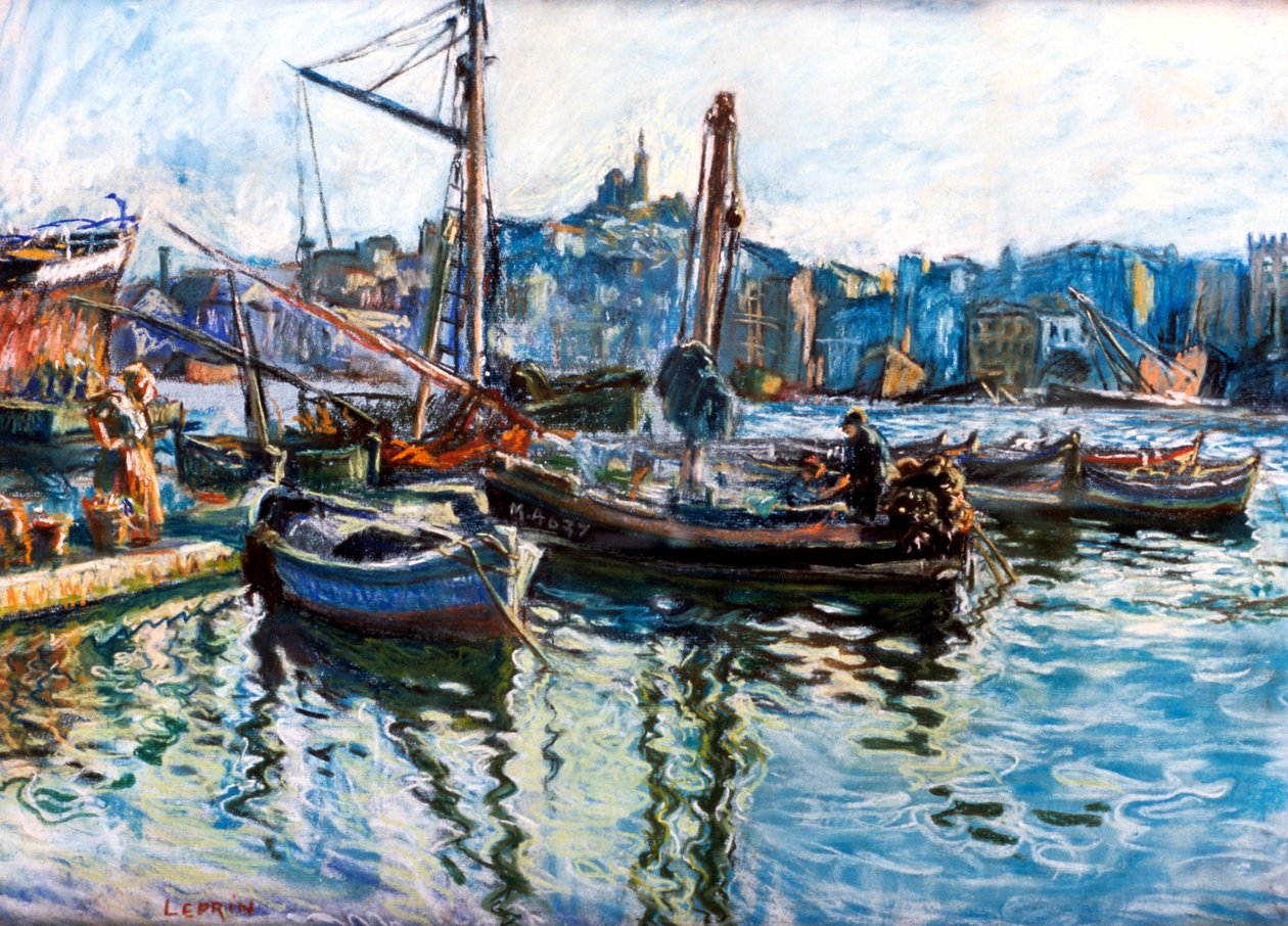 Port w Marsylii, ok. 1920 autorstwa Marcel Leprin