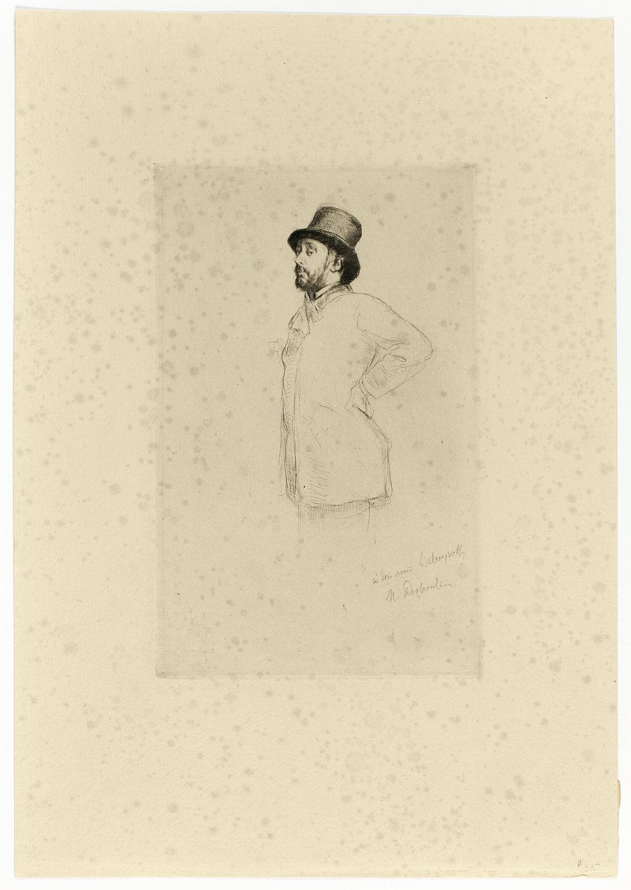 Edgar Degas, Stojący autorstwa Marcellin Gilbert Desboutin