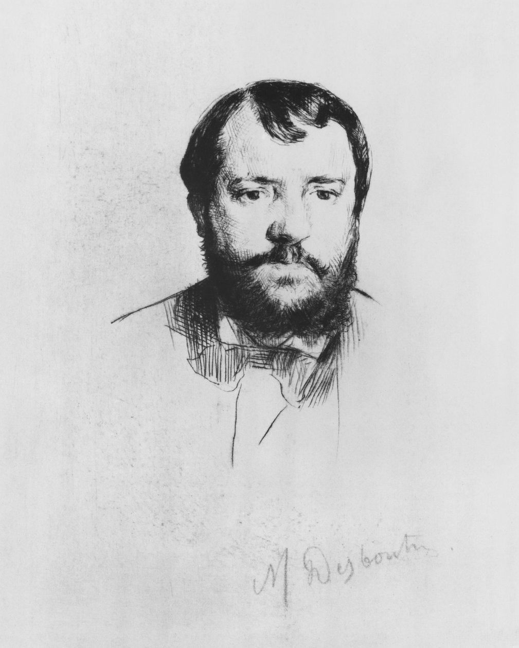 Ernest Hoschede, 1875 (trawienie suchą igłą) autorstwa Marcellin Gilbert Desboutin
