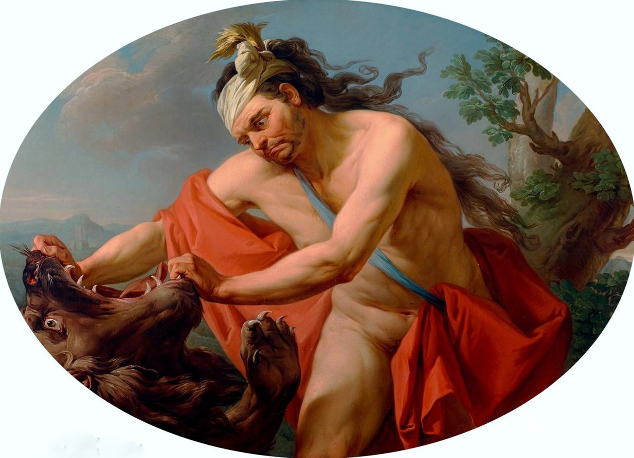 Herkules i lew nemejski autorstwa Marcello Bacciarelli