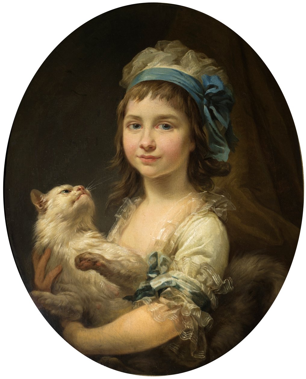 Portret Julii Duhamel z kotem autorstwa Marcello Bacciarelli