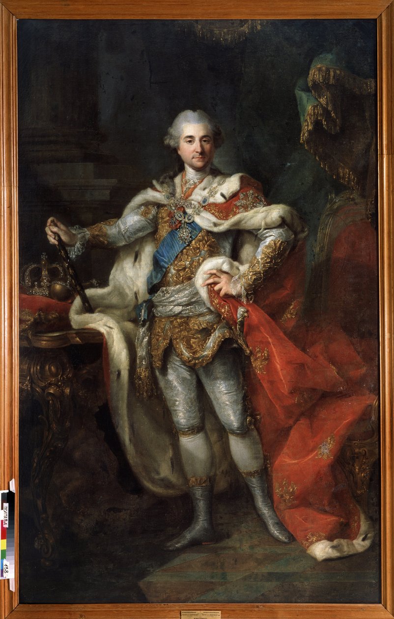 Portret Stanisława II Augusta Poniatowskiego, króla i wielkiego księcia Rzeczypospolitej (1732-1798), ok. 1790 (olej na płótnie) autorstwa Marcello Bacciarelli