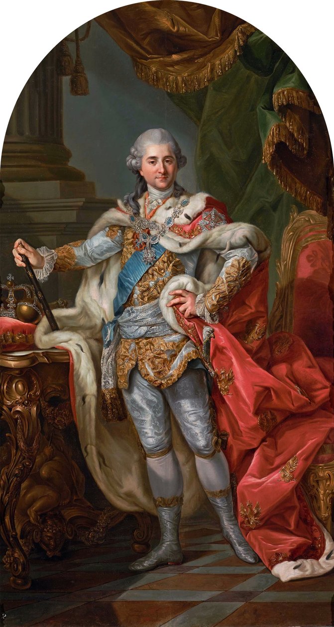 Stanisław August w szatach koronacyjnych autorstwa Marcello Bacciarelli