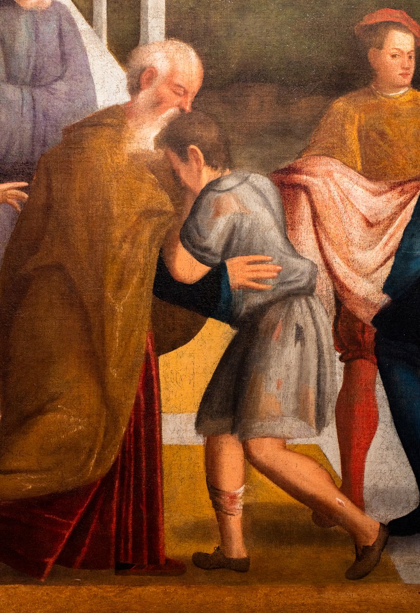 Powrót syna marnotrawnego, szczegół autorstwa Marcello Fogolino