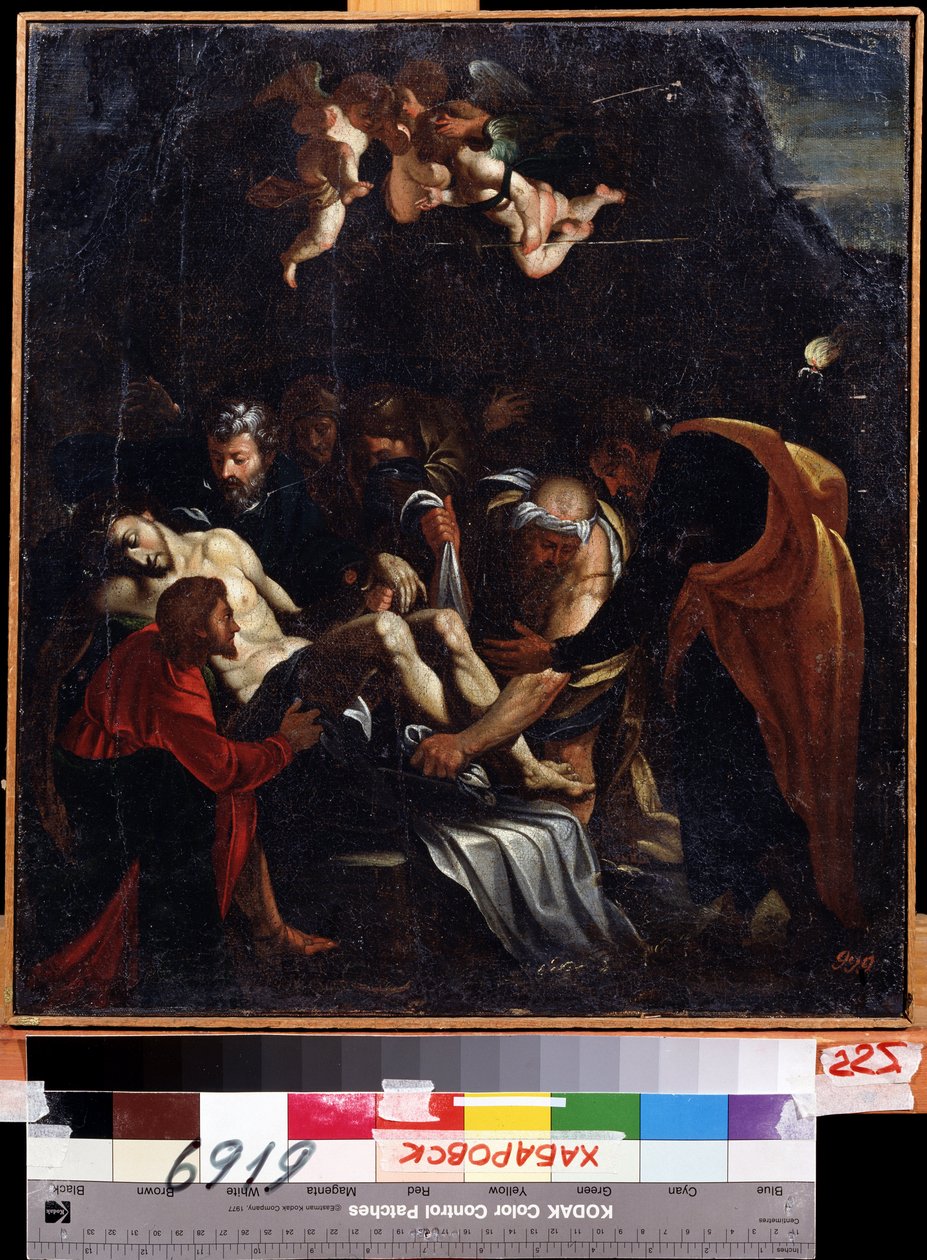 Zdjęcie z krzyża. Wśród postaci przedstawionych wokół ciała Jezusa Chrystusa: Dziewica Maryja, św. Maria Magdalena, św. Józef z Arymatei i św. Nikodem. Obraz Marcelle Venusti (1512 lub 1515-1579). H autorstwa Marcello Venusti