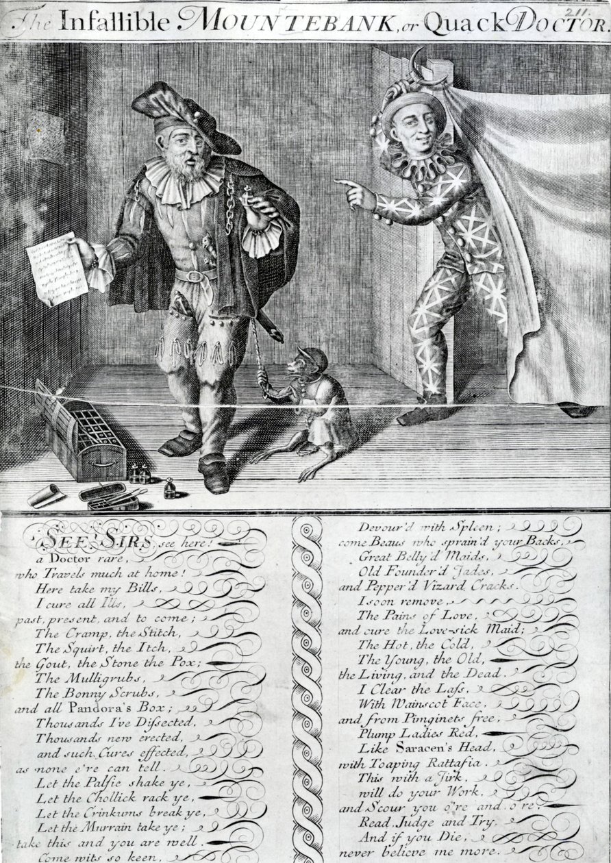 Nieomylny Mountebank, czyli lekarz znachor, 1688-1705 autorstwa Marcellus the Elder Laroon